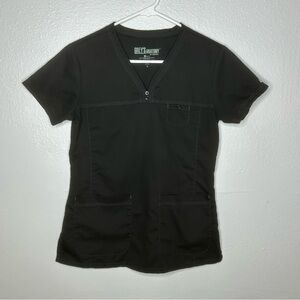 Grey's Anatomy Black V-Neck Scrub Top